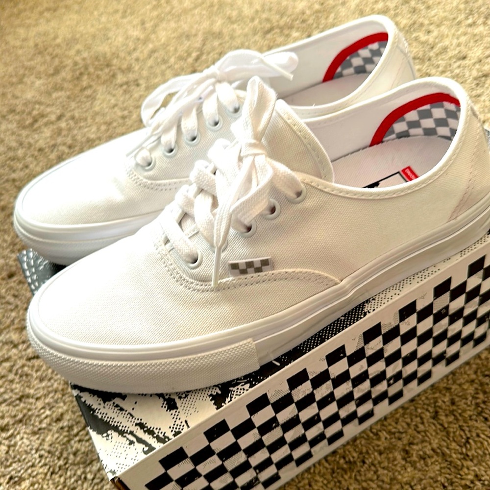 Vans true white pop Cush skate authentic sneakers 👟